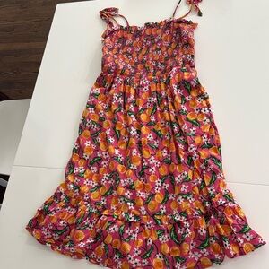 Draper James orange print sundress. Like new.